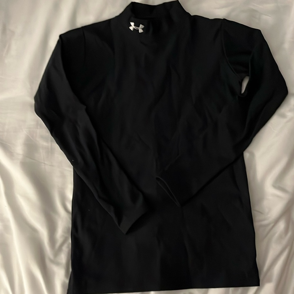 Black Under Armour Compression Long Sleeve Mock Neck